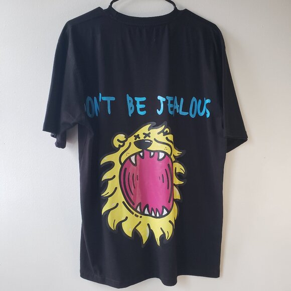 ROAR 2019 Tour Shirt Merch 'Don't Be Jealous' Neon Lightning Lion - Picture 2 of 11
